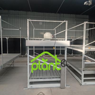 China Building Material Shops High Quality Vertical Grow Vertical Rack Fan Air Cultivation System With Movable Growing Frame And Fan System for sale