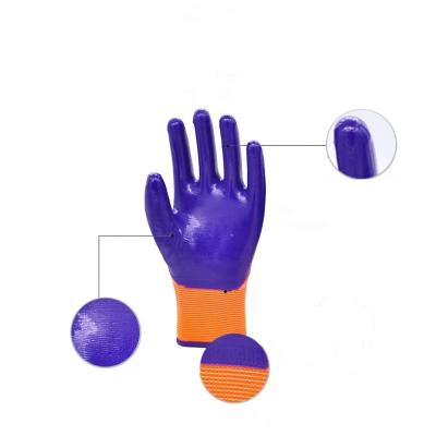 China Agriculture Construction Working Nitrile Coated Useful Hand Gloves Worker Gloves for sale