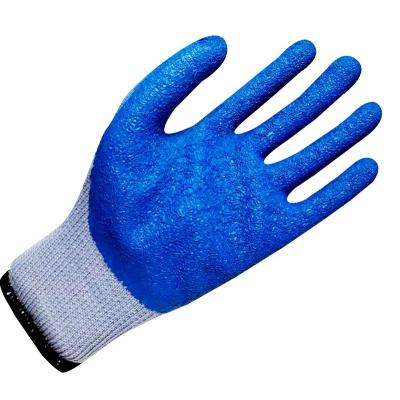 China Agriculture latex plam coated wrinkle gloves for sale