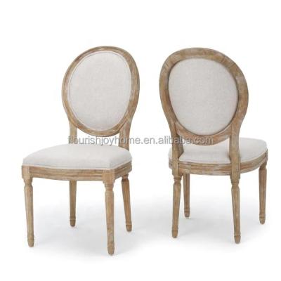 China Modern Popular Upholstered French Vintage Louis Chairs For Events Wooden Style Kitchen Dining Chairs for sale