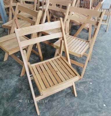 China modern cheap natural wood folding chairs, slatted americana chair, banquet folding chairs for events for sale