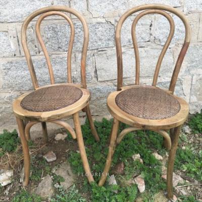 China Wholesale Bentwood Stackable Cane Chair For Events, French Style Stackable Cafe Rattan Vintage Chair, Wedding Chair for sale