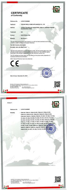 CE - Foshan Winsight Home Appliances Co., Ltd.