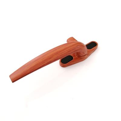 China Modern High Quality Wood Color Casement Window 7 Shape Handle for sale