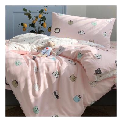 China Wholesale Nondisposable 3Pcs Cartoon Winter Cotton Kids Quilting Bed Set, New Release Cute 100% Cotton Baby Crib Sheet Bedding Set for sale