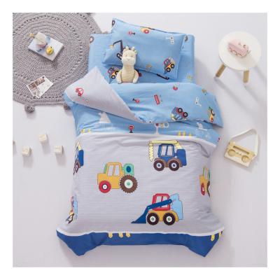 China Fashion Nondisposable 3 Pcs Cute Summer Printed 100% Cotton Baby Crib Sheet Bedding Set,Cartoon Print Kids Quilt Cover Soft Bed Set for sale