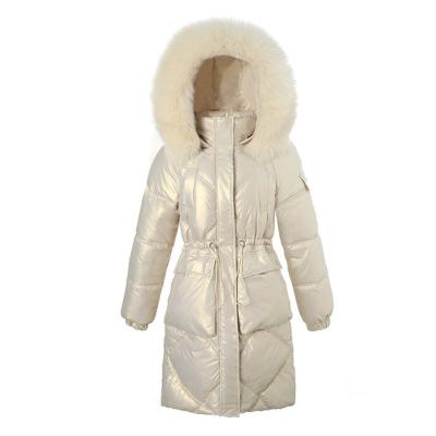 China High Quality Viable Fur Hooded Winter Bread Jacket Women's Warm Jtfur Stripper Down Coat for sale