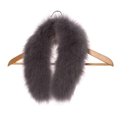 China Accessories Jtfur Factory Direct Sales Fox Fur Winter Collar Trim Neck Raccoon Fur Detachable Collars for sale