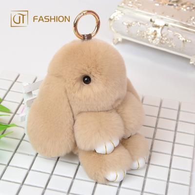 China Fur Bunny Fluffy Keychain by Bunny Dangle Charm Lovely Rex by Fuzzy Fuzzy Jtfur Customized Cute Plush for sale