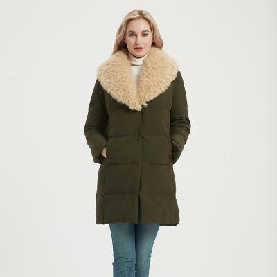 China High Quality Jtfur Women Breathable Faux Fur Jacket Winter Ladies Down Coat Breathable Jtfur Ladies for sale