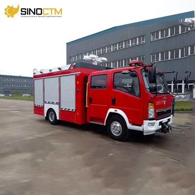 China Carbon Steel. New Stainless Steel 1000gallon Sinotruk 6wheels HOWO Water Tank Fire Truck for sale