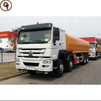 China Howo 8x4 carbon steel 30000 liters used fuel tanker trailer in Kenya for sale