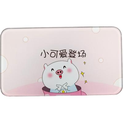 China Mini Digital Travel Body Weighing Scale Rectangular Tempered Glass Desktop Mirror Portable Bathroom Scale for sale