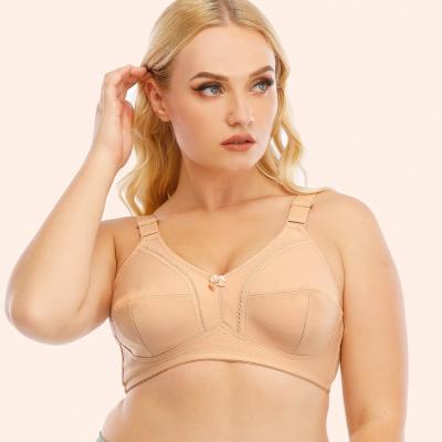 China New 38 Size Super Bra New Style Jacquard Bra Ultra Thin Breathable Wire Free Plus Size Bra for sale