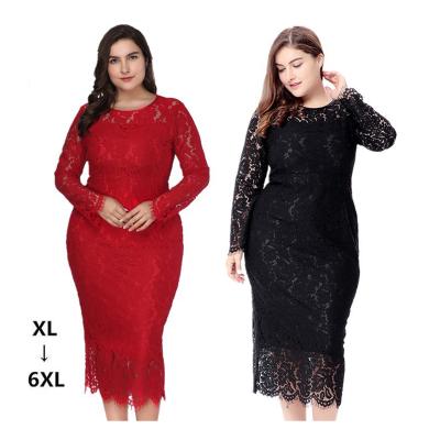 China New Design Anti-Static Women Fashion Elegant Lace Party Maxi Formal Dress Slim Prom Dress Plus Size Evening Dresses for sale