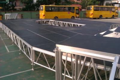 China Portable Outdoor Stage Truss Display Aluminum Stage Platform With Adjustable Legs for sale