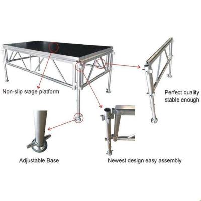 China Plataforma de aluminio al aire libre portátil de la etapa con altura ajustable en venta