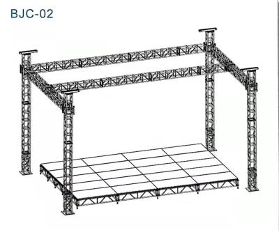 China 400mm Length Wooden Stage Platform With Ledika Truss Structure for sale