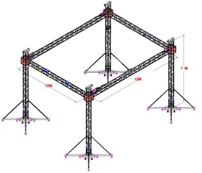 China 3mm Thickness Non rust Square Aluminum Truss For Display Advertising for sale