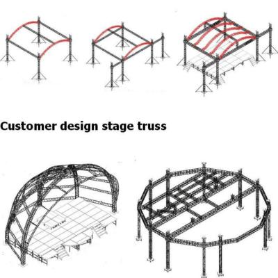 China Buitenconcert podium vierkant aluminium verlichting truss voor display reclame Te koop