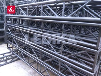 China Coated Black Color Spigot Aluminum Square Truss 300mm x 300mm Multi Function for sale