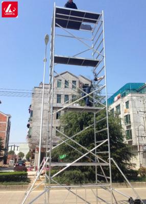 China Aluminiumturm-Leiter-Rahmen-Schicht-Werkbank des Baugerüst-6061 zu verkaufen