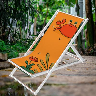 China ADMAX logo 400D oxford fabric washable poetable stable custom printing for retro aluminum sun beach lounge chair for sale