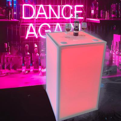 China Modern Portable Nightclub Light Up Music Bar Table SEG Ligiht Box for sale