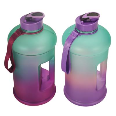 China Portable Half Gallon Viable 1 Gallon 2.2L 3.78L Water Bottle Kettle With Gradient Color And Leak Proof Lid for sale