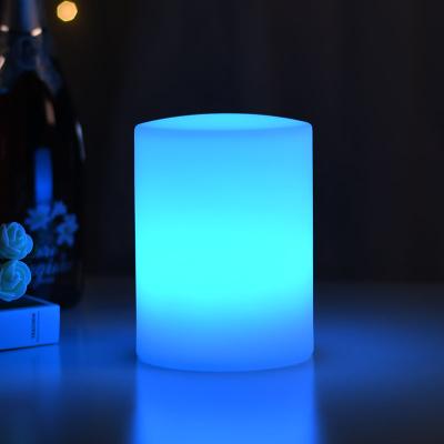 China Modern Custom Stylish Atmosphere Decorative RGB LED Color Changing Bar Club Restaurant Wireless Rechargeable Table Lamp for sale