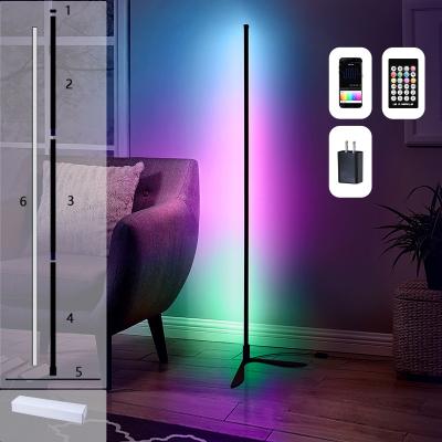 China Tuya Life Minimalist Google Smart Home Lights Colorful Atmosphere Lighting Wifi Tooth App IR RGB LED Remote Control Blue Corner Street Lamp for sale