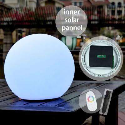 China Garden RoHs Listed Custom Solar Panel Outdoor IP67 Waterproof RGB Led Color Changing Floating Lights Ball Water Pool Moon Lamp for sale