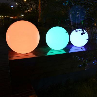 China Wireless Garden Custom PE Full RGB Color Changing Outdoor Waterproof Floating Pool Garden Around LED Moon Light Magic Ball 20CM for sale