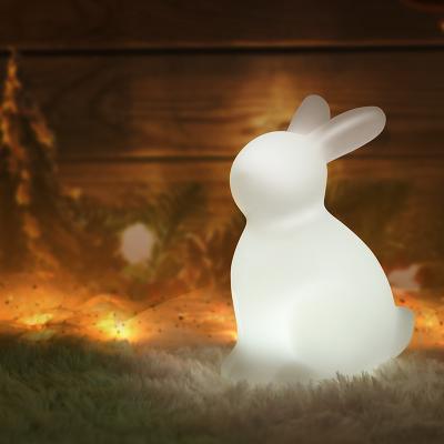 China Modern Rainbow Color Changing Smart Remote Control Rechargeable Radio Led Decorative Rabbit Near Table Lamps for sale