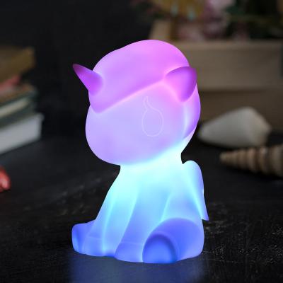 China BSCI Modern Manufacturer OEM Custom Rainbow Colors 3d Cute Animal Kids LED Unicorn Night Light for Kids Room for sale