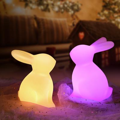 China BSCI Factory Supply Modern Customized Bedside Rabbit LED Night Lights Rechargeable Lamp for sale