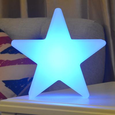 China Christmas Light Custom Star Shape Christmas Night Lights Color Changing Decorative LED Table Lamp With Remote for sale