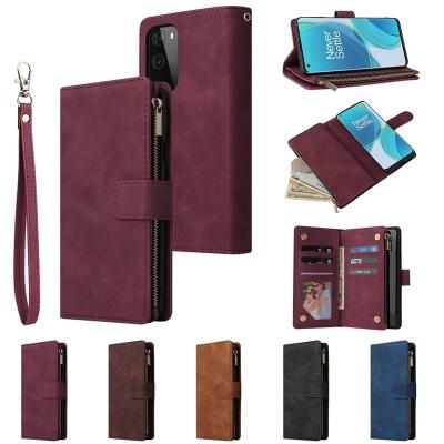 China With Stand Wallet Multi-card Zipper Luxury Magnetic Flip Leather Case For OnePlus 9 pro 8 pro 7 pro 7T pro plus 9 8 7 cover for sale