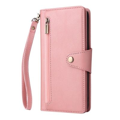 China With Luxury Flip Leather Case Cover For OPPO A96 A93 A74 A54 Reno8 Lite 7 Lite 7 Z F21 Stand Wallet Rivet Buckle Multi-card Zipper Pro for sale