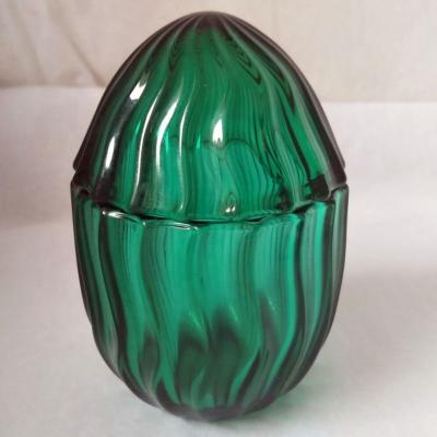 China Sustainable Hand Made Egg Shaped Glass Candy Jars Wholesale for sale