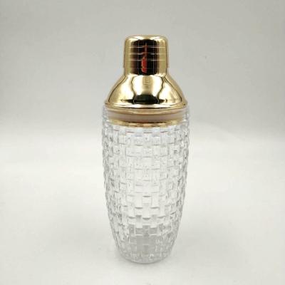 China WEAVE Unique Design Wholesale Luxury Bar Use Personalized Cocktail Shakers With Gold Lid Wine Glass Martini Cups for sale