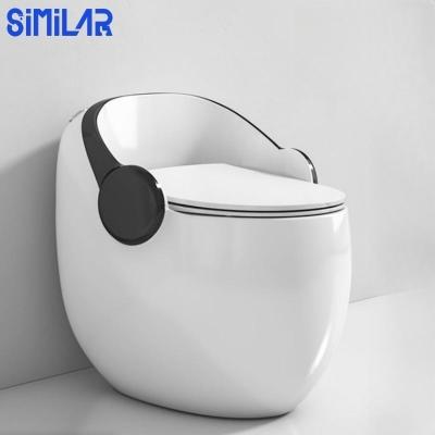 China Dual-Flush SIMILAR Factory Cross-border New Color Household Egg-shaped Toilet Set for sale