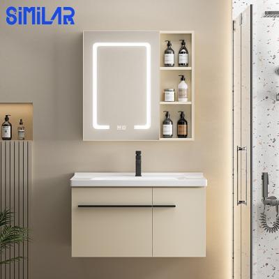 China Modern SIMILAR Factory Space Aluminium Cabinet Bathroom Vanity for sale