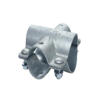 China OEM ODM Support Custom Galvanized Cross Tube Clamp With Screws And Nuts for sale