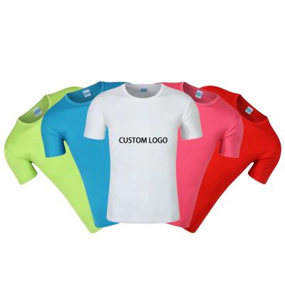 China Custom High Quality Anti-Wrinkle Sublimation T-shirts Dry Fit Running 100% Polyester Sublimation T-shirt Training Shirt For Promotion for sale