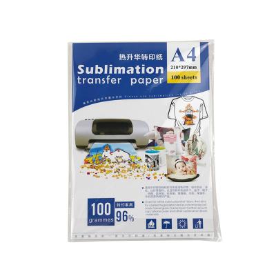 China Factory Supplier Ink Version 98% Eco-friendly Paper To Sublime A3 A4 Sublimation Paper Wholesale No Butcher Design Transfer Paper for sale