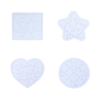 China Custom Toy Wholesale Round Rectangle Star Cartoon Heart Shaped Jigsaw Puzzle Sublimation Puzzle Masks For Printing for sale