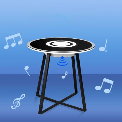 China New modern modern smart music round coffee table usb charging creative music coffee table for sale