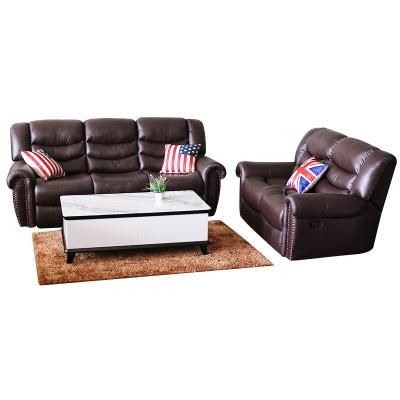 China Designs Solid Wood Spring Modular Vintage Synthetic Leather Home Pictures Sofa Furniture for sale