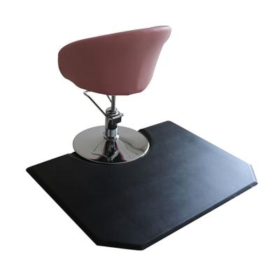 China Anti-fatigue Rectangle Anti-fatigue Waterproof Black Salon Mat For Barbershop for sale